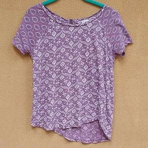 Lucky Brand asymmetrical zipper back top